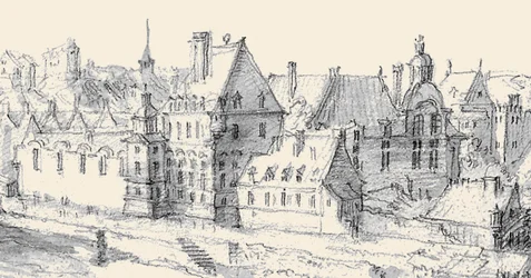 Martellange, Ansicht von Paris 1620 – Ashmolean Museum (Detail mit Hôtel de Nevers)