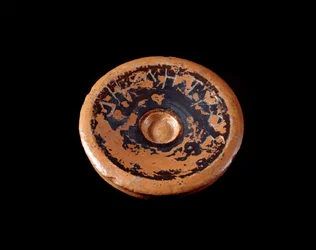 Etruskische Zivilisation: Terrakotta-Schnittfragment, der Göttin Demeter gewidmet, 550-530 v. Chr. - Aus Gravisca, Italien