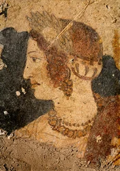 Kopf einer jungen Frau, Velia, aus dem Grab des Orcus