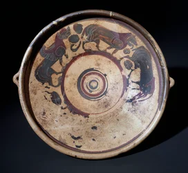Terrakotta-Platte mit Darstellung von Tieren, 600-590 v. Chr.