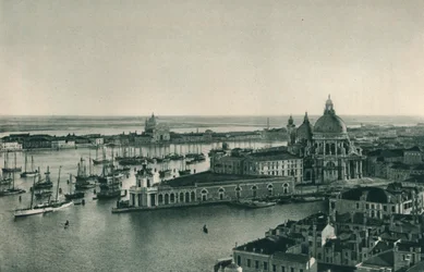 Canal Grande und Kirche Santa Maria della Salute, Venedig, Italien, 1927