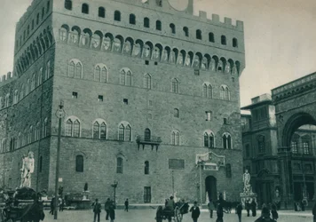 Palazzo Vecchio, Piazza della Signoria, Florenz, Italien, 1927