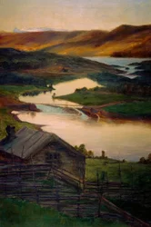 Från Fossheim, Valdres, Skiss