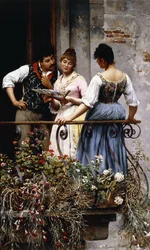 Auf dem Balkon, 1889