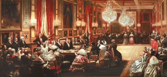 Konzert zu Ehren von Königin Victoria im Spiegelsaal des Schlosses d