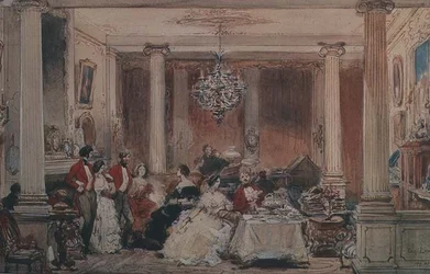 Innenansicht von Colworth House, Bedfordshire