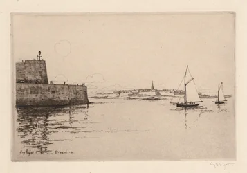 Saint-Malo von Dinard aus gesehen, 1914