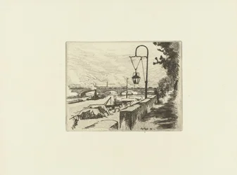 Stadtansicht mit Austerlitzbrücke und Seine in Paris
