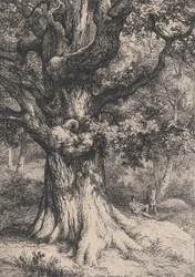 Der Karl der Große, Eiche mit einem Adlernest, 1845