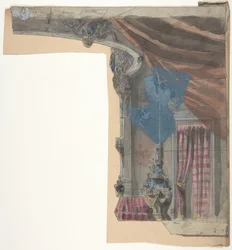 Entwurf für ein Bühnenbild an der Opéra, Paris, 1828-90