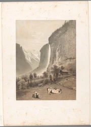 Picknick mit Blick auf den Staubbach-Wasserfall (Gesichter in der Schweiz und Savoyen)