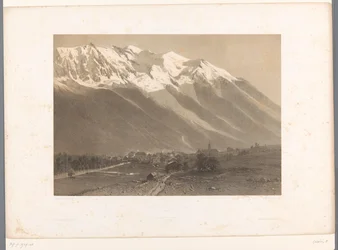 Blick auf Chamonix am Fuße des Mont Blanc