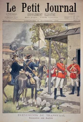 Ereignisse im Transvaal: Aufforderung an die Engländer, Titelseite von Le Petit Journal, 12. November 1899
