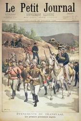 Ereignisse im Transvaal: die ersten englischen Gefangenen, Titelseite von Le Petit Journal, 29. Oktober 1899