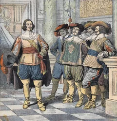 Illustration für "Les Trois Mousquetaires", Anfang des 20. Jahrhunderts