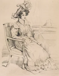 Porträt von Harriet Smithson, irische Schauspielerin und erste Frau des französischen Komponisten Hector Berlioz