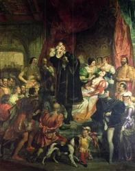 Die Geburt von Henri IV (1553-1610) im Schloss von Pau, 13. Dezember 1553, 1827