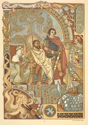 Ein König auf seinem Thron, im Gericht