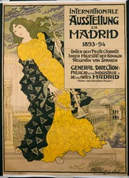 Plakat zur Werbung für die „Internationale Ausstellung zu Madrid“, 1893