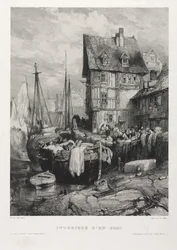 Sechs Marines: Innenansicht eines Hafens, 1833