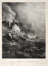 Sechs Marines: Radoub eines Bootes bei Ebbe