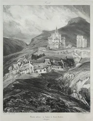 Malerische und romantische Reisen im alten Frankreich, Auvergne: Apsis der Kirche von Saint Nectaire