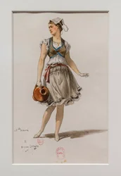 Die Korrigane. Ballett von Charles-Marie Widor, Kostümmodell. 1880