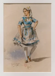 Die Korrigane. Ballett von Charles-Marie Widor, Kostümmodell