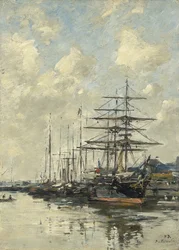 Deauville, das Hafenbecken, 1887