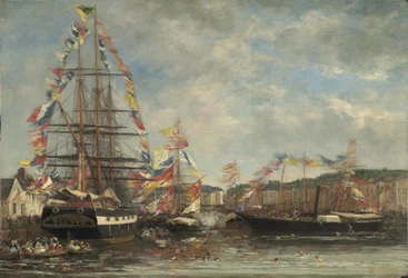 Fest im Hafen von Honfleur, 1858