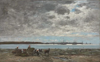 Kelp-Ernte im Hafen von Brest