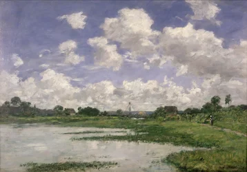 Landschaft, Fluss Touques, 1891