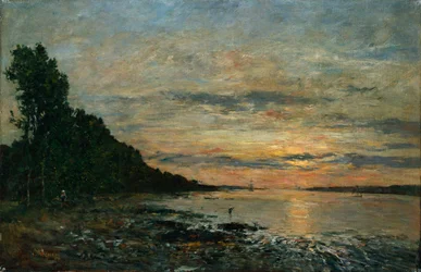 Plougastel, Sonnenuntergang über dem Ästuar, ca. 1870-73