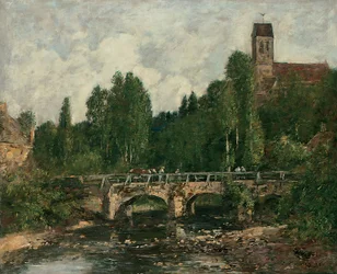 Saint-Cenery, die Kirche und die Brücke
