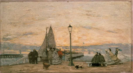 Der Steg in Trouville: Sonnenuntergang