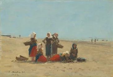 Frauen am Strand von Berck, 1881