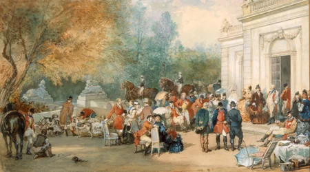Ein Jagdfrühstück in England, 1870