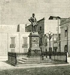 Denkmal für Vittorio Emanuele II (1820-1878), von Eugenio Maccagnani (1852-1930), Lecce, Apulien, Italien