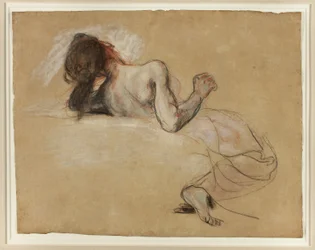 Kauernde Frau