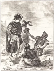 Hamlet und Horatio vor den Totengräbern (Akt V, Szene I)