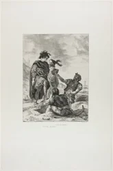 Hamlet und Horatio mit den Totengräbern, Platte 14 aus Hamlet