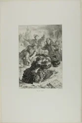 Hamlet und Laertes im Grab von Ophelia, Tafel 15 aus Hamlet