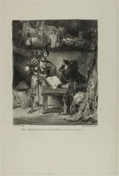 Mephistopheles erscheint Faust, aus Faust