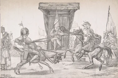 Polemisches Duell zwischen Lady Quotidienne und Sir Journal de Paris, 1821