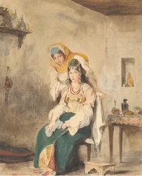 Saada, die Frau von Abraham Ben-Chimol, und Préciada, eine ihrer Töchter, 1832
