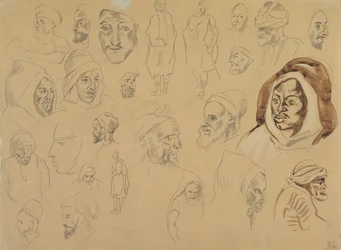 Studien von arabischen Köpfen und Figuren