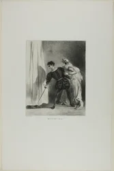 Die Ermordung des Polonius, Tafel 9 aus Hamlet