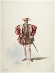 Btv1b84558104 02 - Saint-Saëns - Henry VIII - Kostümentwürfe - Lacoste - 2. Der Graf von Surrey