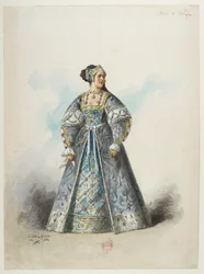 Henry VIII - Kostümentwürfe - Lacoste - 63. Anne Boleyn