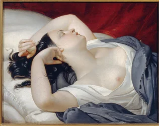 Schlafende italienische Frau